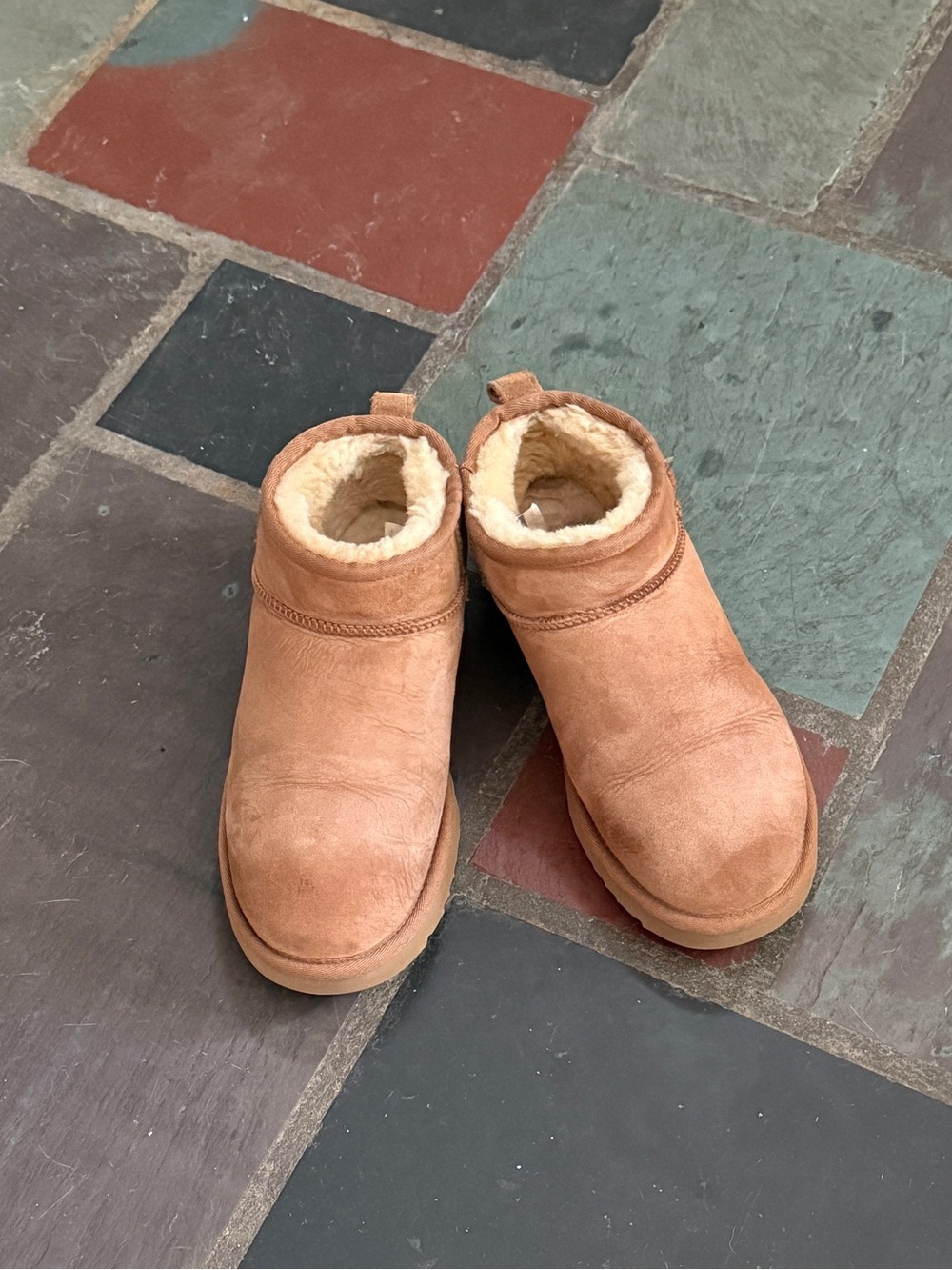 UGG Classic Ultra Mini boots, shearling lined, 9